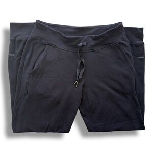 Lululemon Fleece Joggers With Zip Pocket Size 8 Black